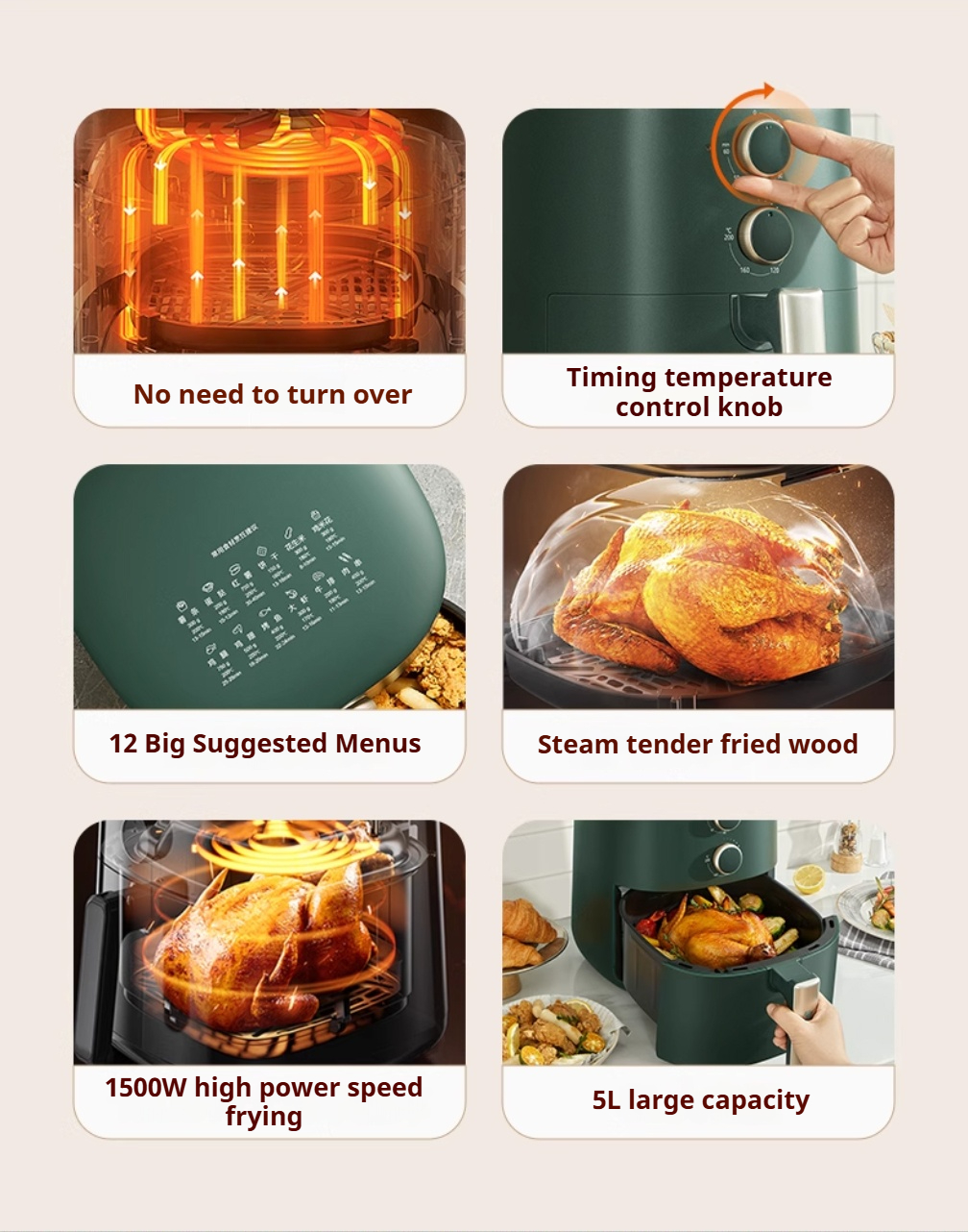 TQIU Air Fryer V1 Green