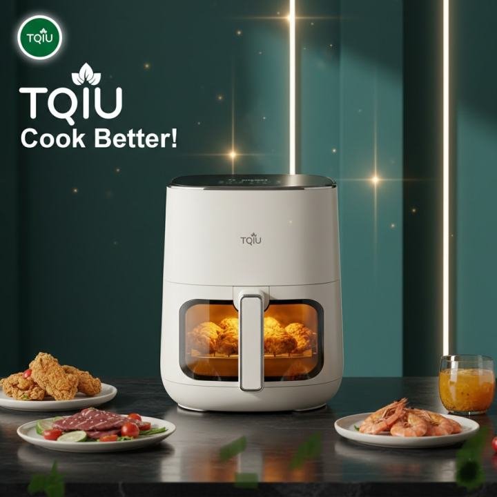TQIU Air Fryer V4 Digital Control Panel 5L Double Heating