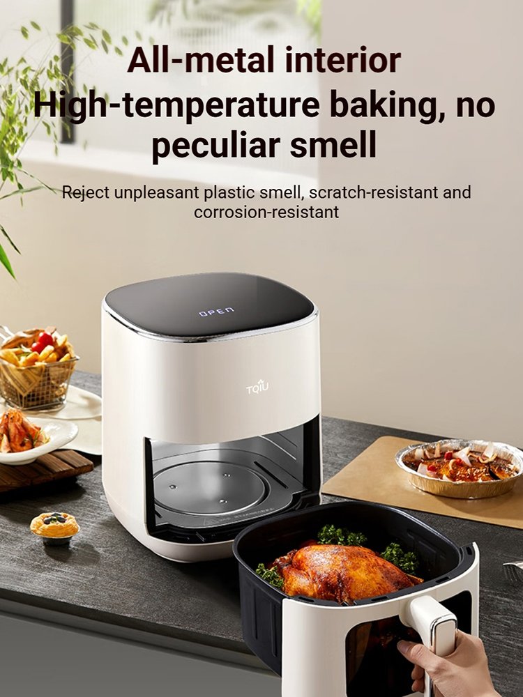 TQIU Air Fryer V4 Digital Control Panel 5L Double Heating